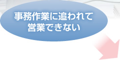 事務作業に追われて営業できない
