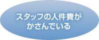 スタッフの人件費がかさんでいる